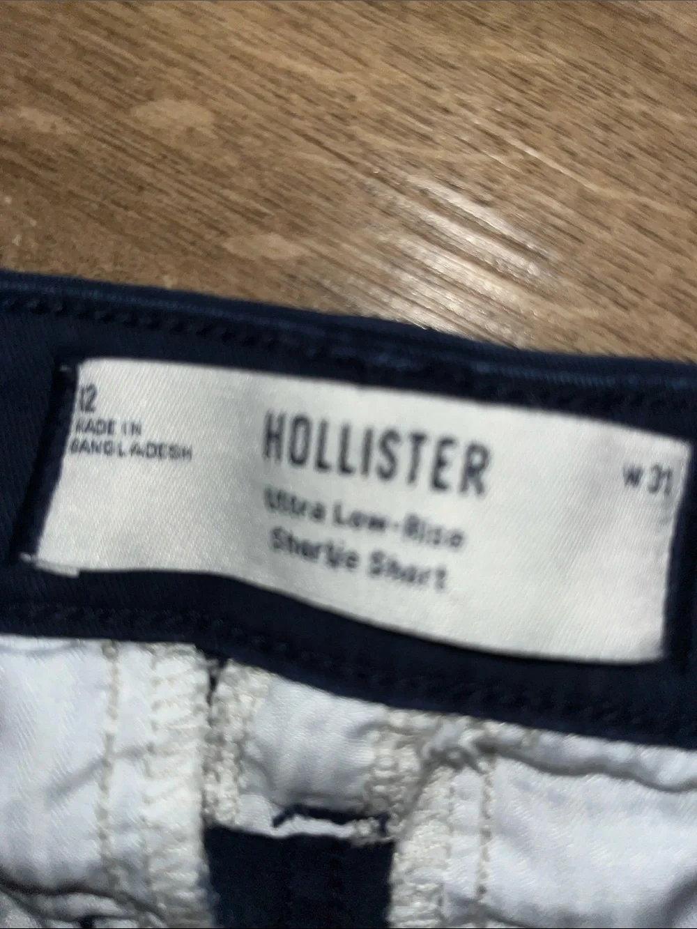 Hollister Navy High-Waist Back-Pocket Women’s Shorts